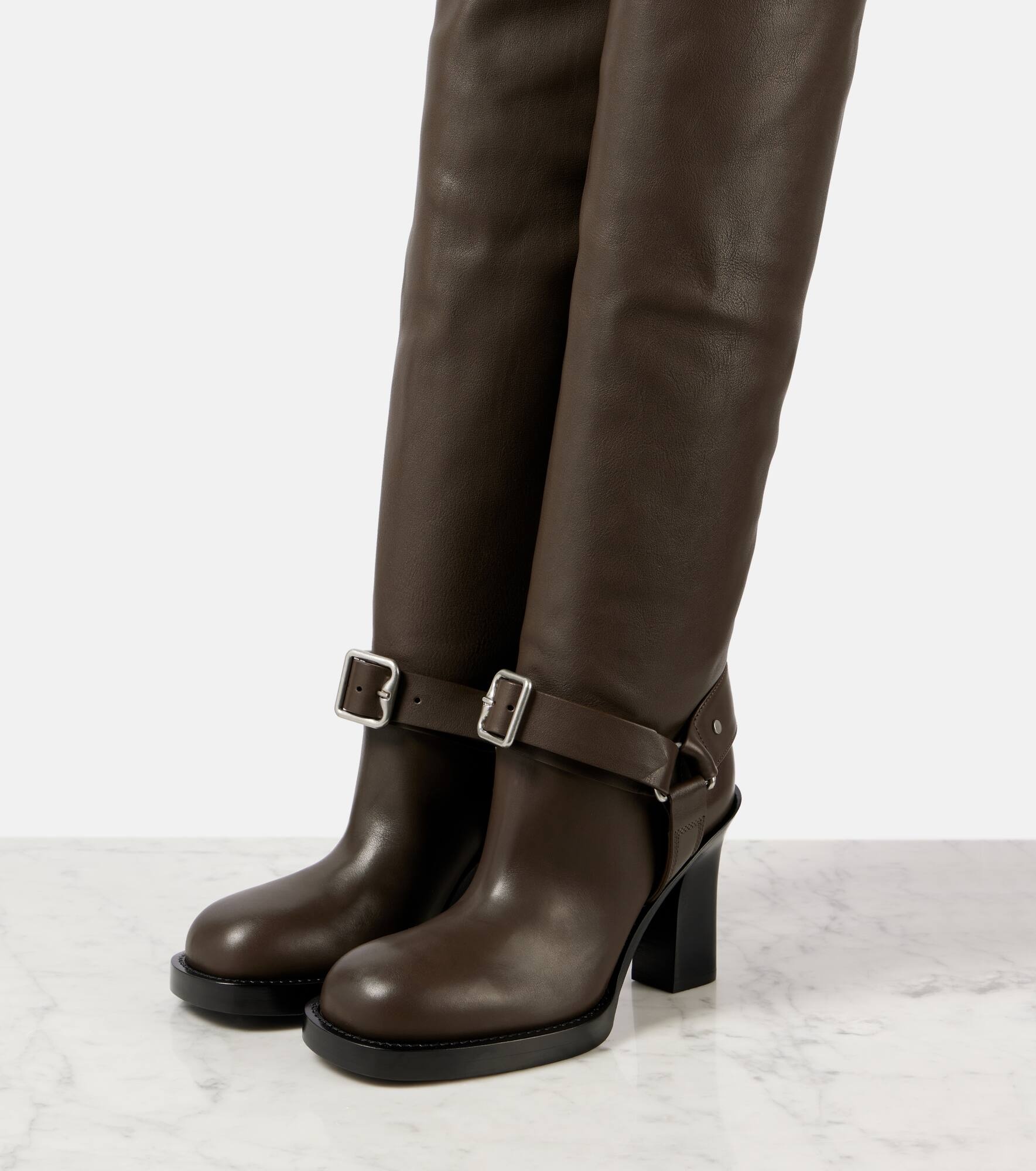 Leather over-the-knee boots - 4