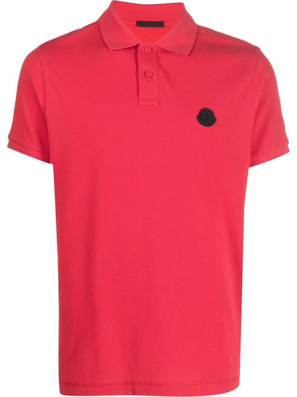 logo-patch short-sleeve polo shirt - 1