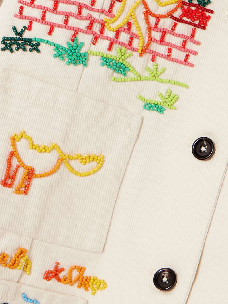 Nursery Rhyme bead-embellished cotton-twill jacket 4