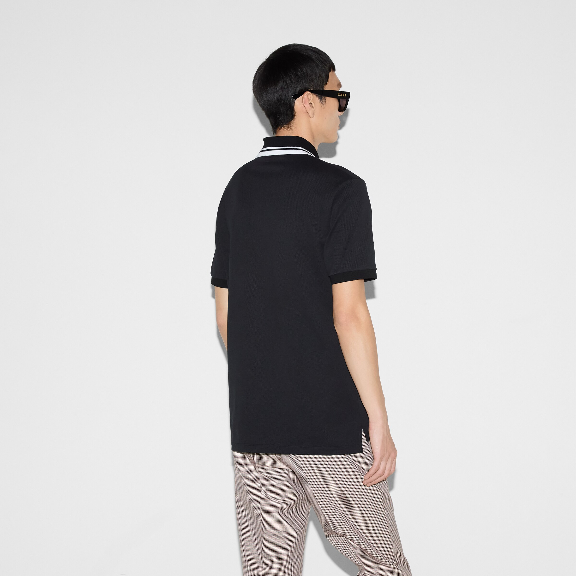 Cotton polo shirt with embroidery - 4