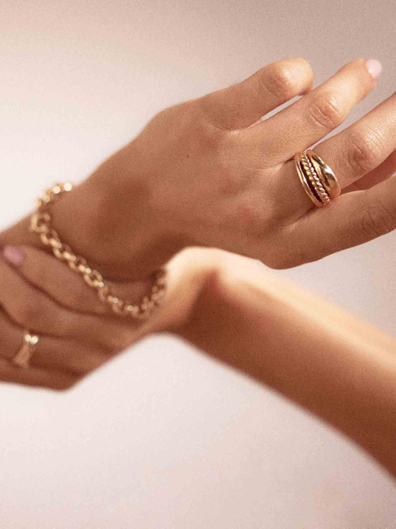 Icons Yellow Gold Duet Ring 3