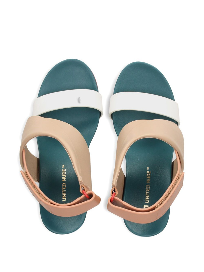 Eamz Polo colour-blocking architectural-heel sandals 4