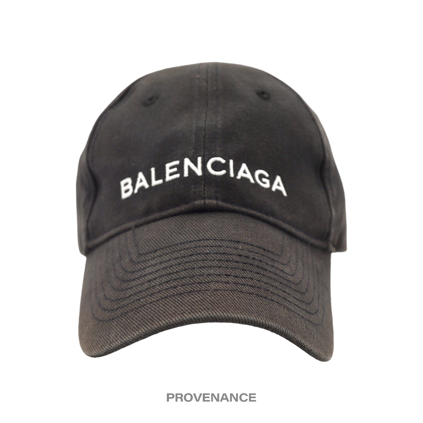 Balenciaga Embroidered Logo Cap - Washed Black - 6