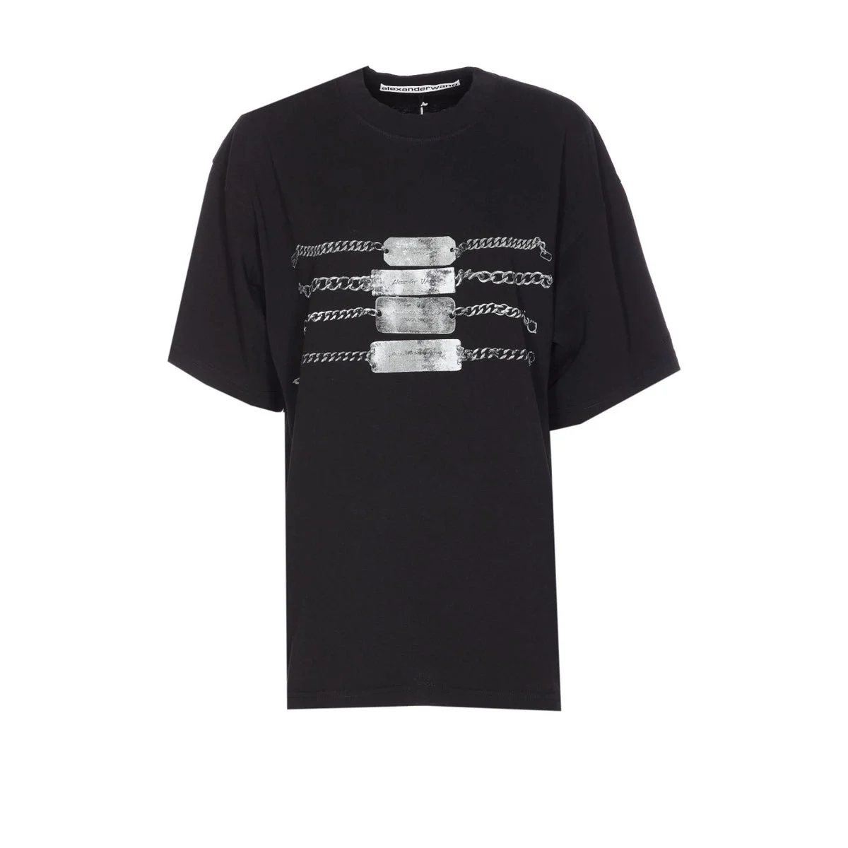 SHORT SLEEVE TEE W/ CHAIN GRAPHIC (BLACK) - 1