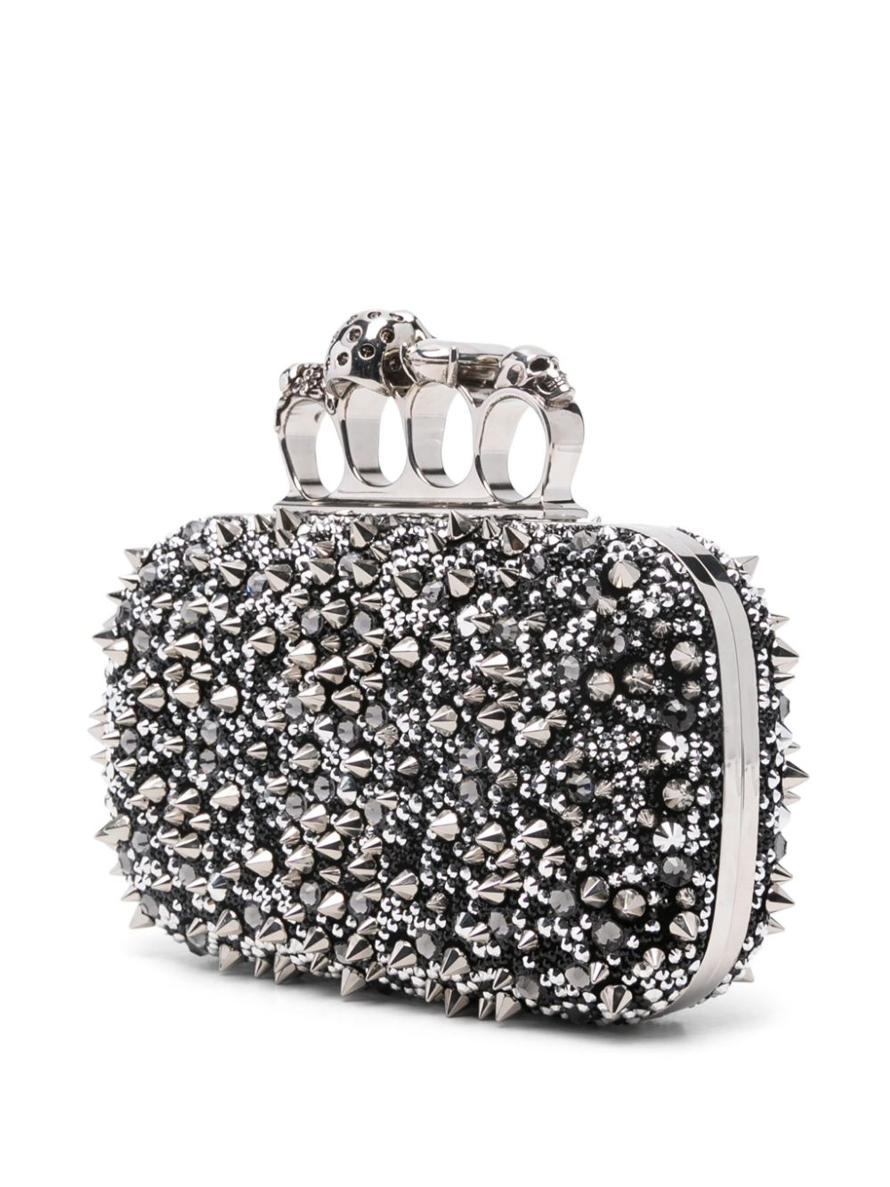 four-ring skull studded clutch - 3