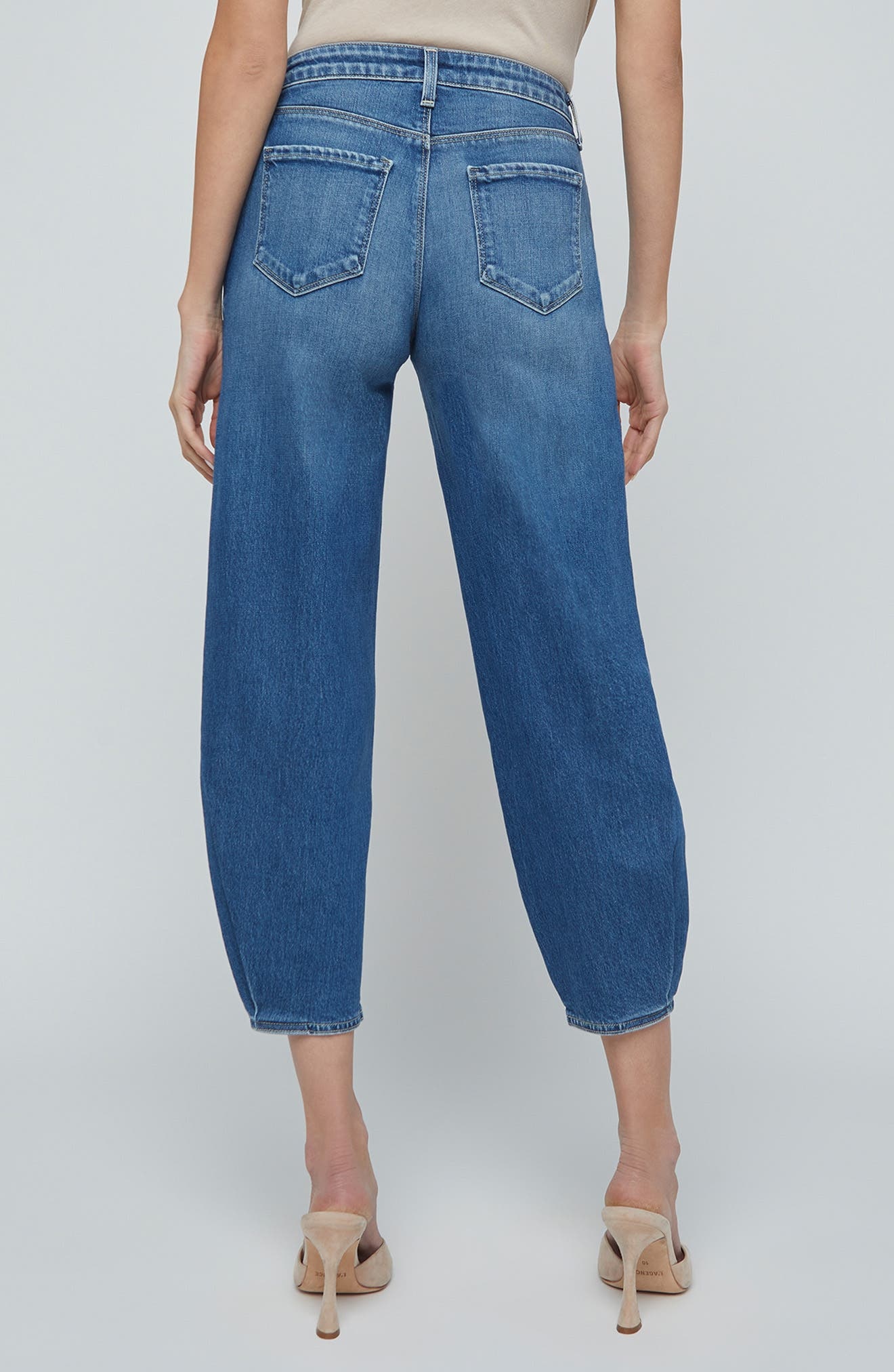 L'AGENCE Krista High Waist Crop Taper Leg Jeans in Paladino at Nordstrom - 2