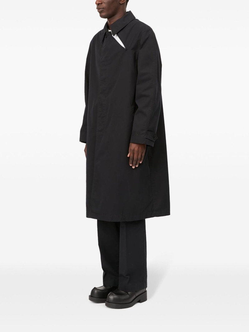zip-detail cotton trench coat 6