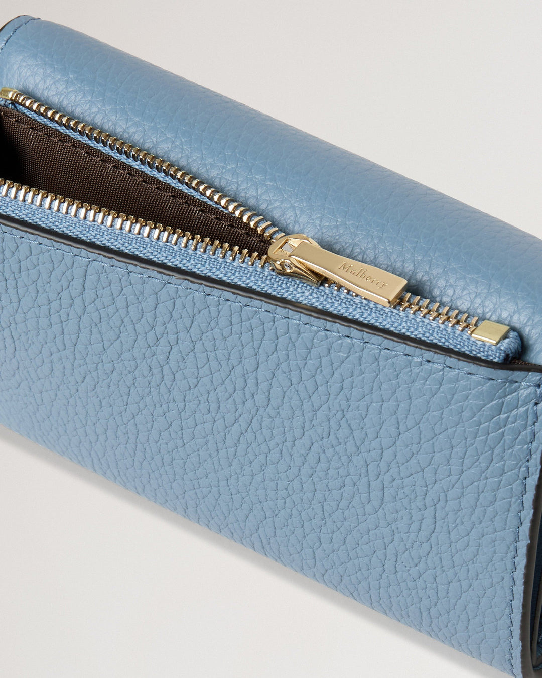 Folded Multi-Card Wallet Brighton Blue Small Classic Grain - 2