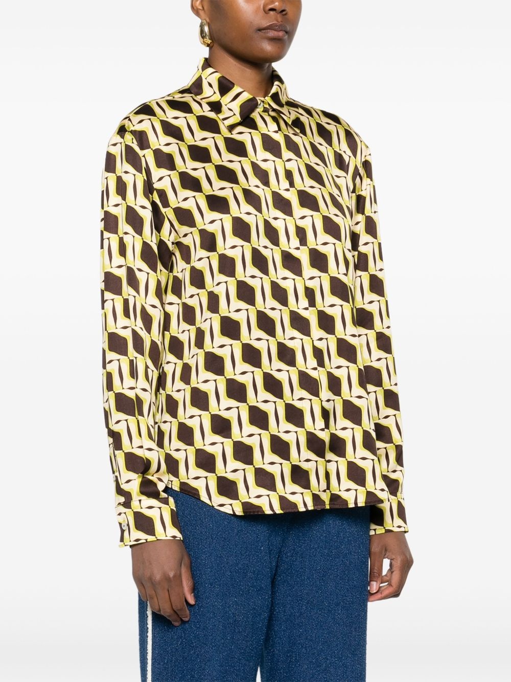 geometric-print shirt - 3