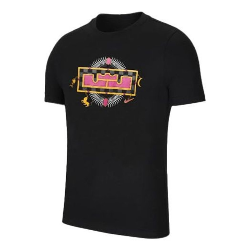 Nike LeBron 본 인쇄 둥근 목 짧은 소매 검정 DN2902-010 - 1