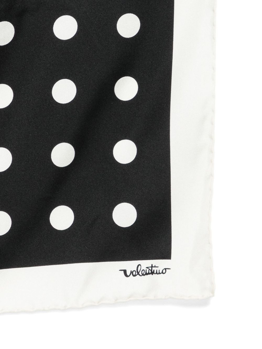 polka dots silk scarf - 3