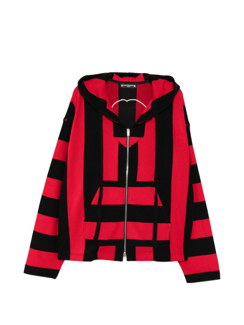striped drawstring hoodie 1