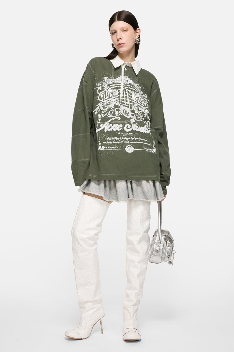 Acne Studios Logo t-shirt - Vintage green outlook