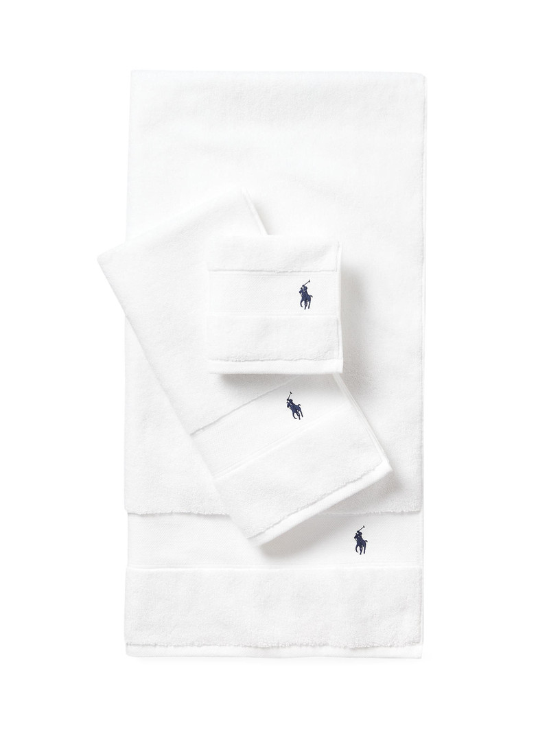 Polo Player Cotton Towel Collection - White 3