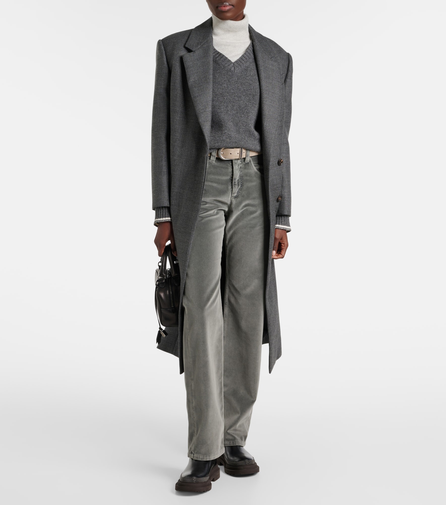 Velvet straight pants - 2