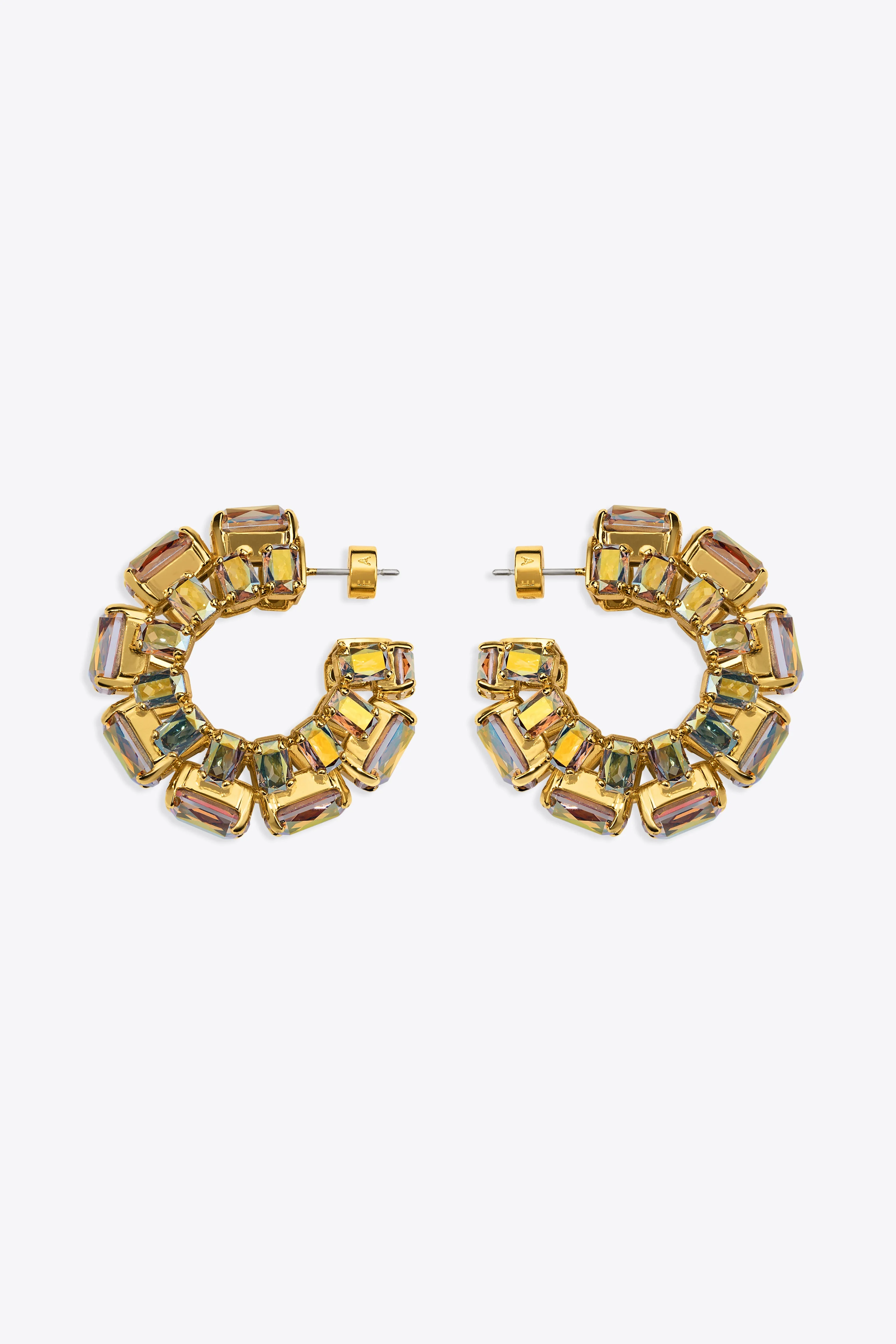 SMALL CRYSTAL HOOPS - 1