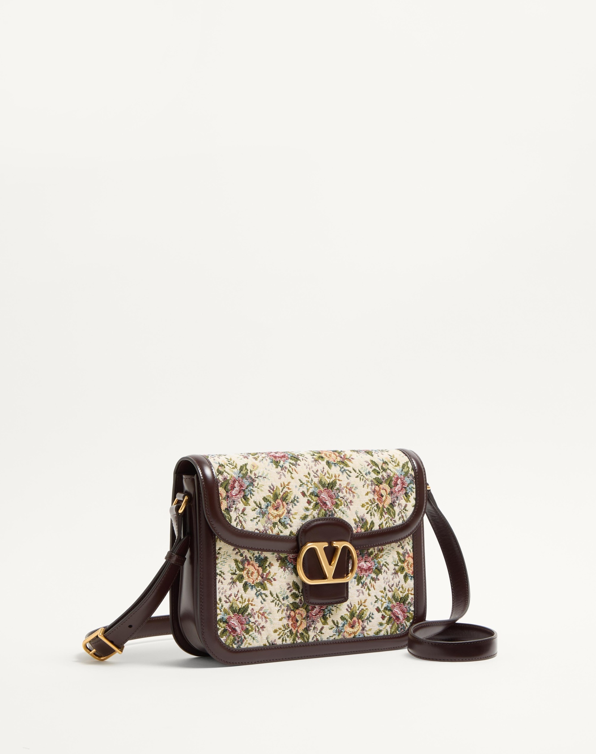 VALENTINO GARAVANI 9TO5 SHOULDER BAG IN PAPIER FLORAL JACQUARD FABRIC - 3