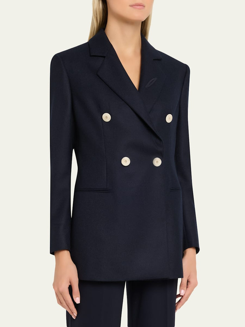 Flanella Cashmere Double-Breasted Blazer 4