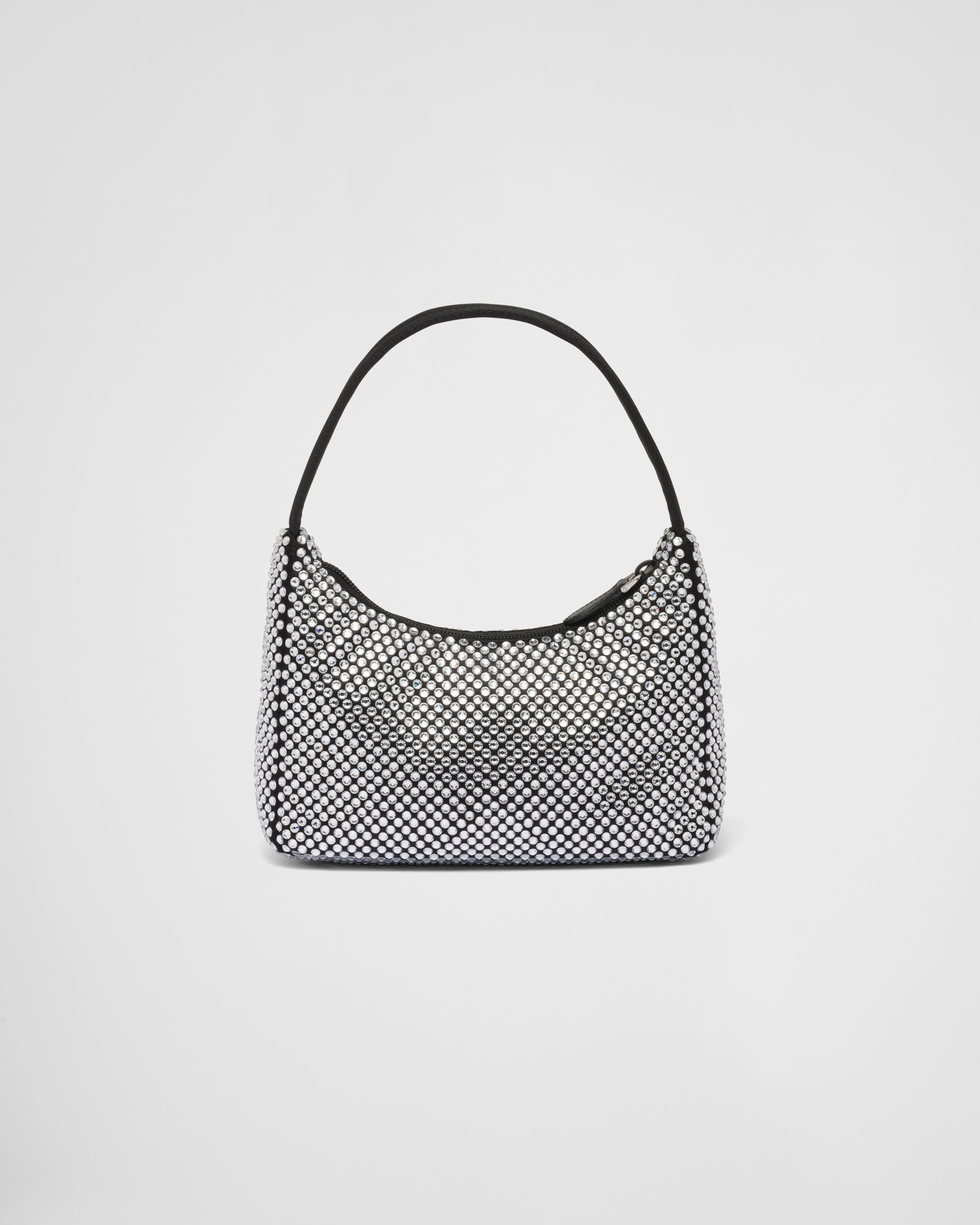 Satin mini-bag with crystals - 4