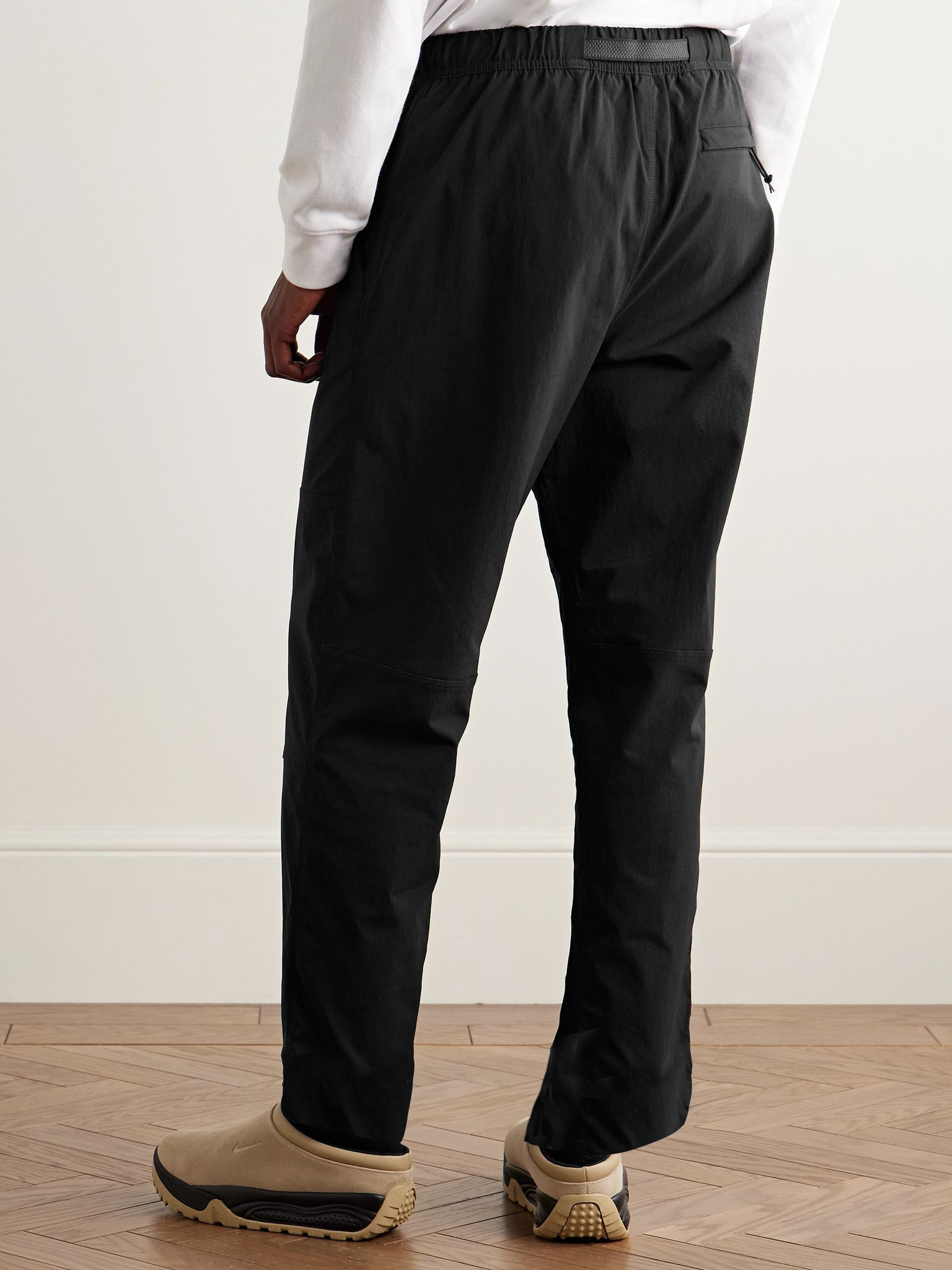 ACG Straight-Leg Belted Logo-Embroidered Shell Trousers Black - 4