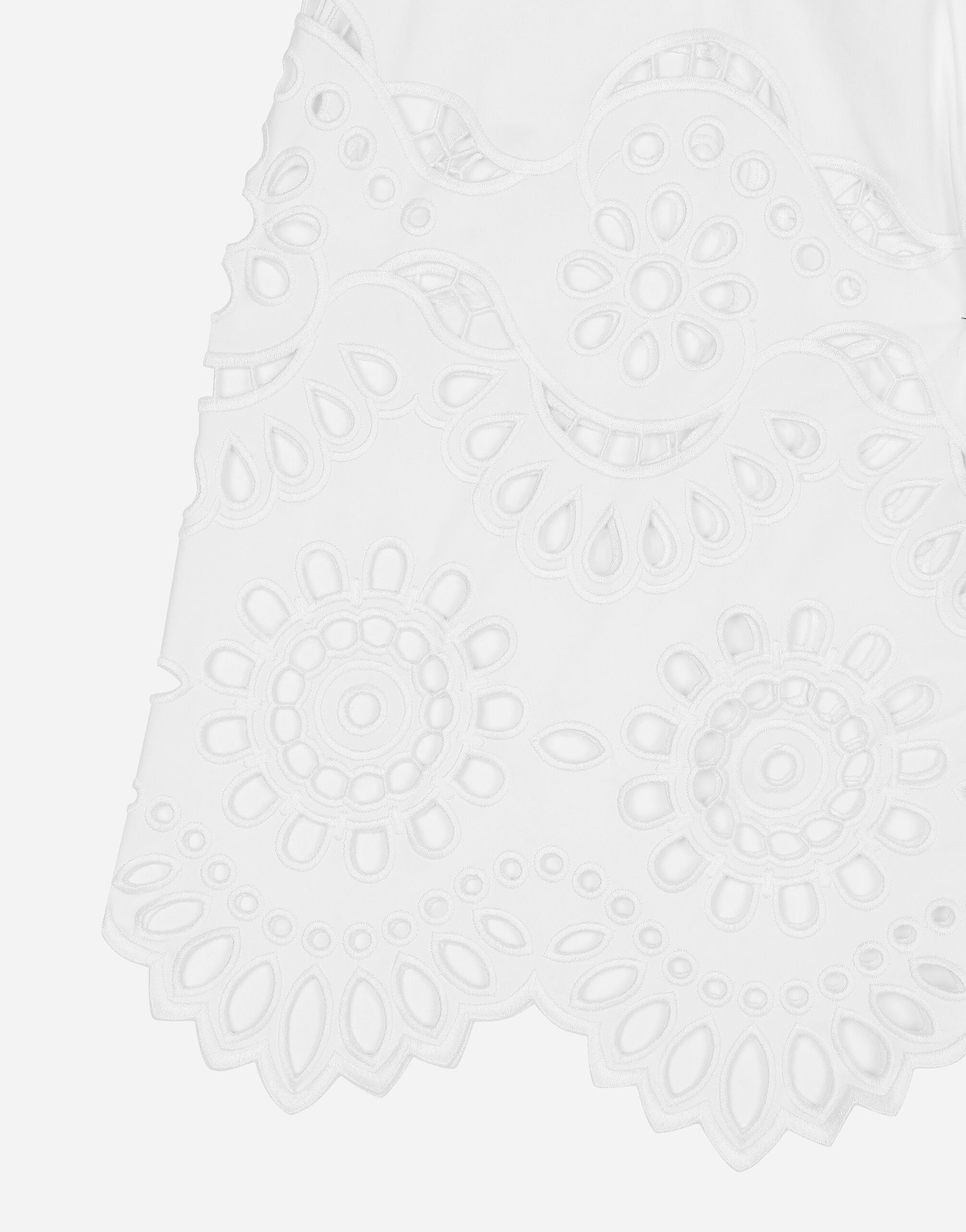 Cotton midi circle skirt with cut-out detailing - 7