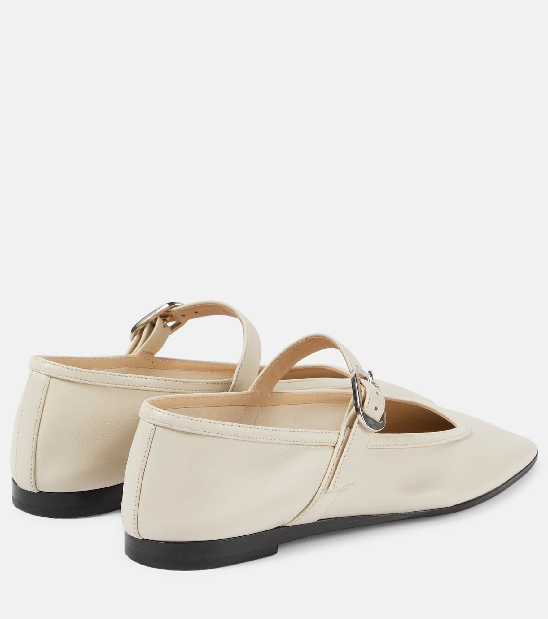 Leather Mary Jane ballet flats - 3
