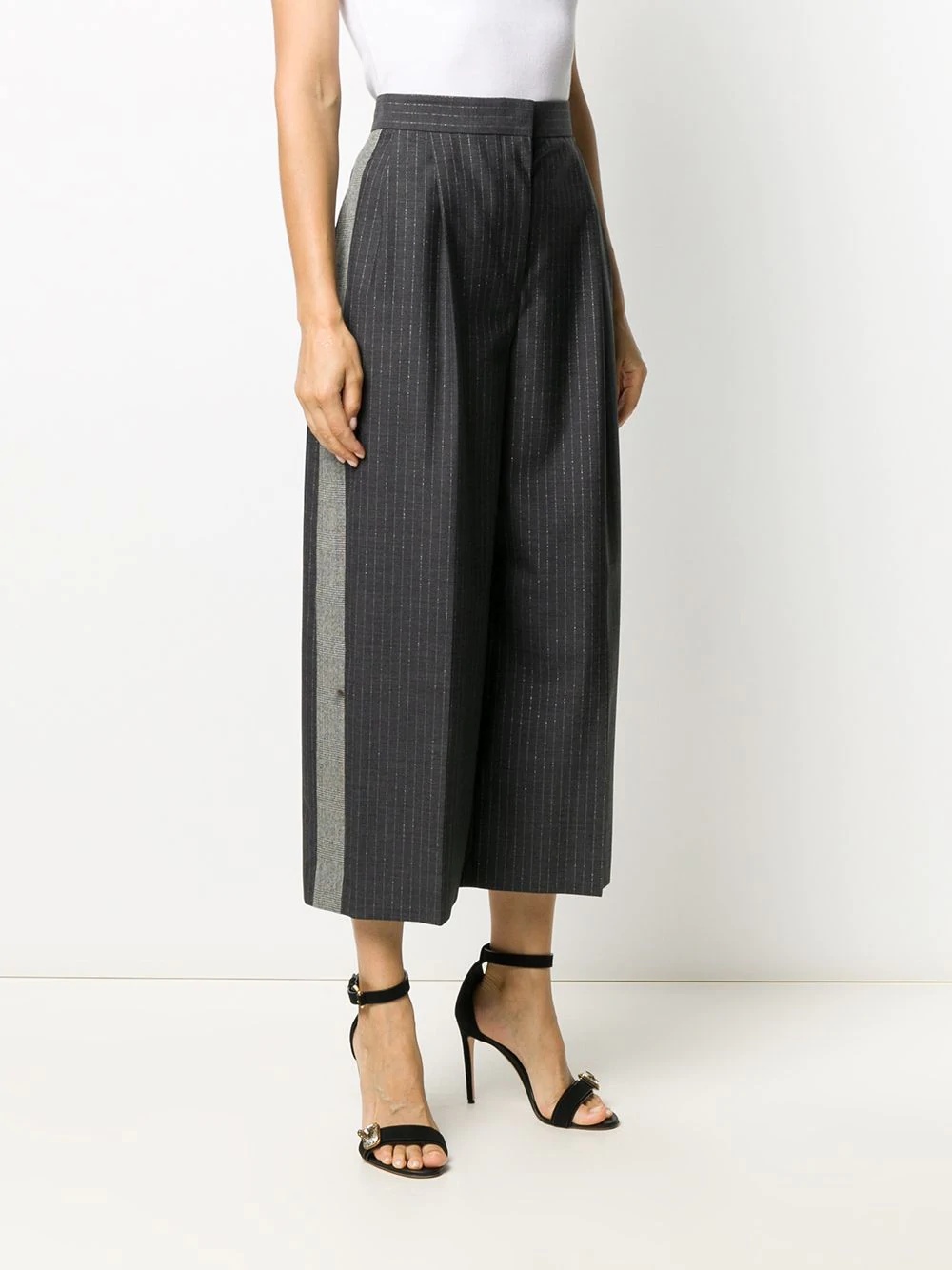 tailored pinstripe culottes - 3