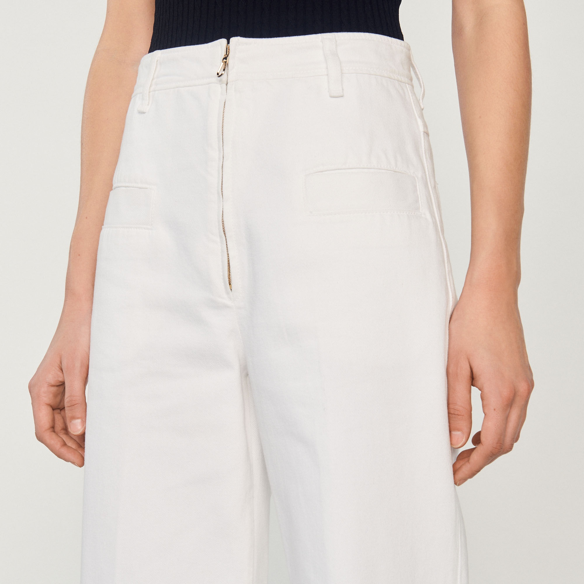 WIDE-LEG CANVAS PANTS - 3