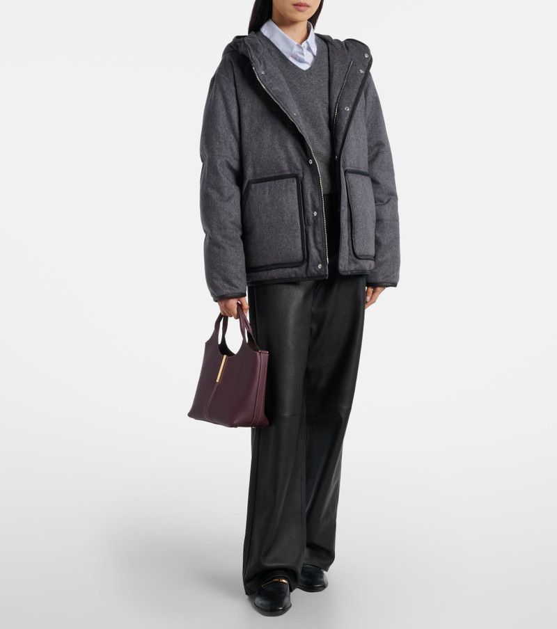 Tod's Belted hooded padded cashmere jacket outlook