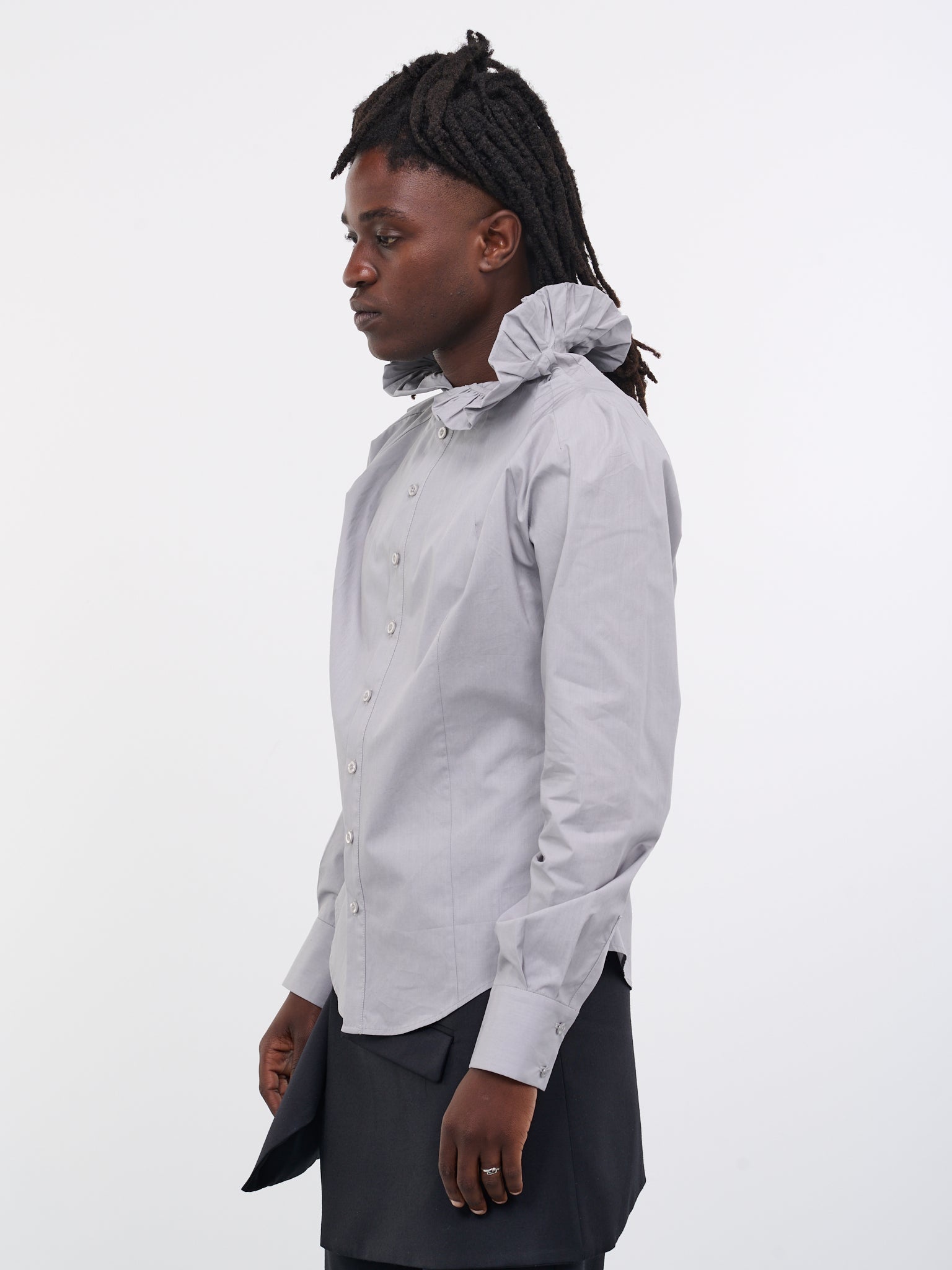 Pleated Collar Shirt - 2