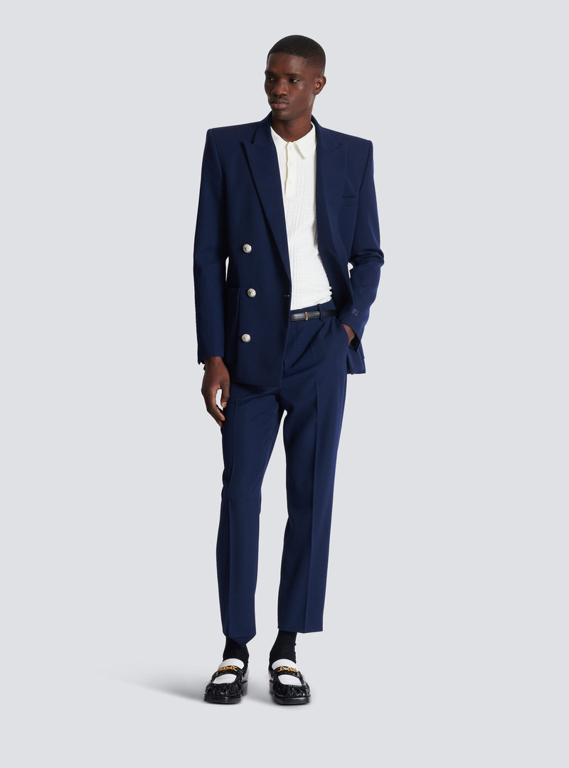 Balmain Monogram knit polo shirt outlook