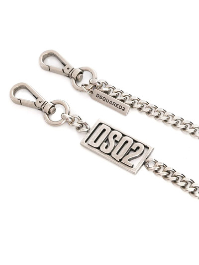 DSQUARED2 ICON faceted chain keyring outlook