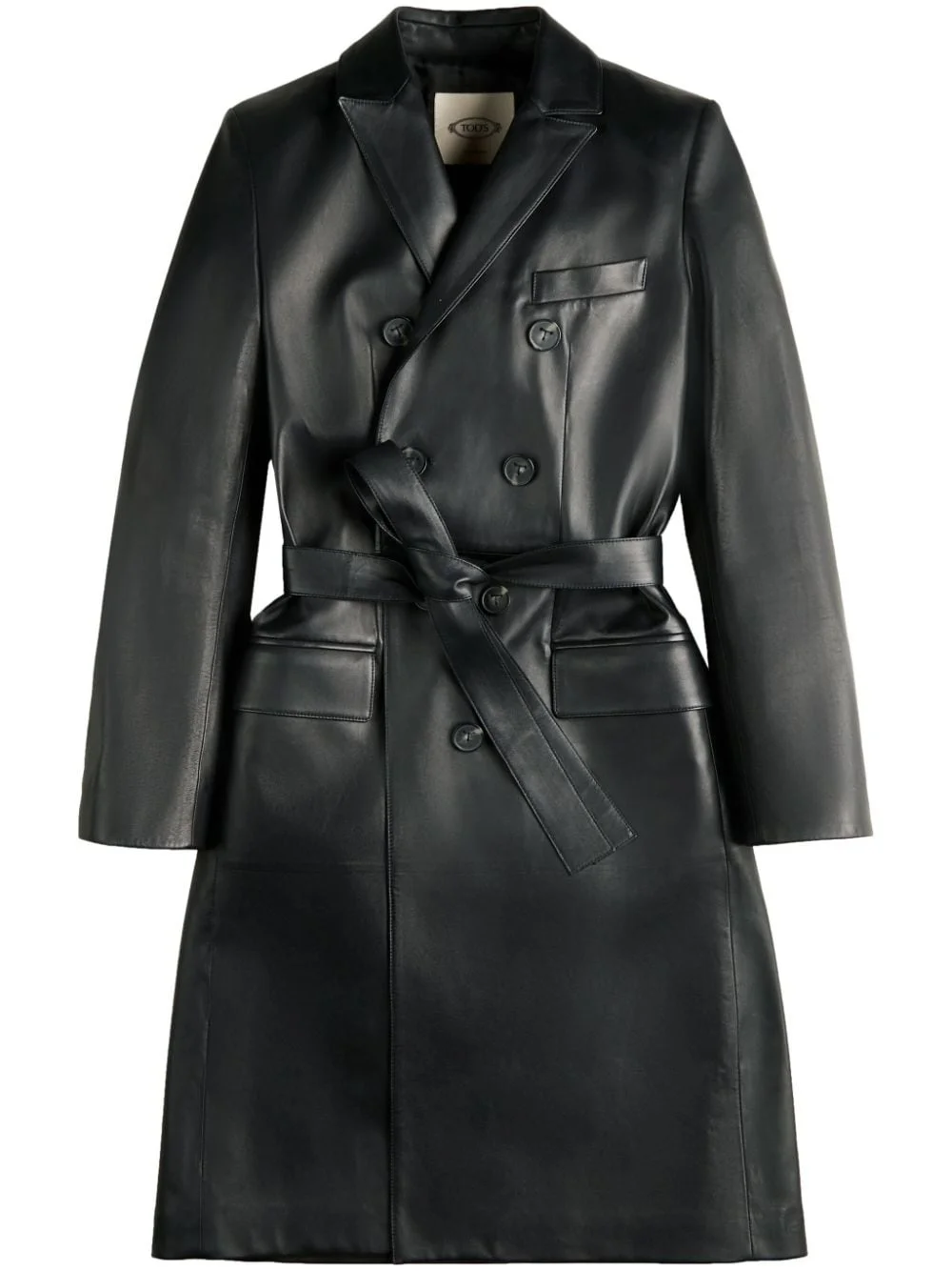 leather trench coat - 1