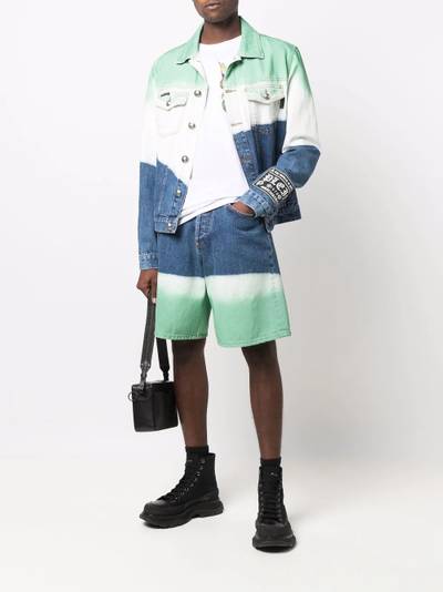 PHILIPP PLEIN bleached denim shorts outlook