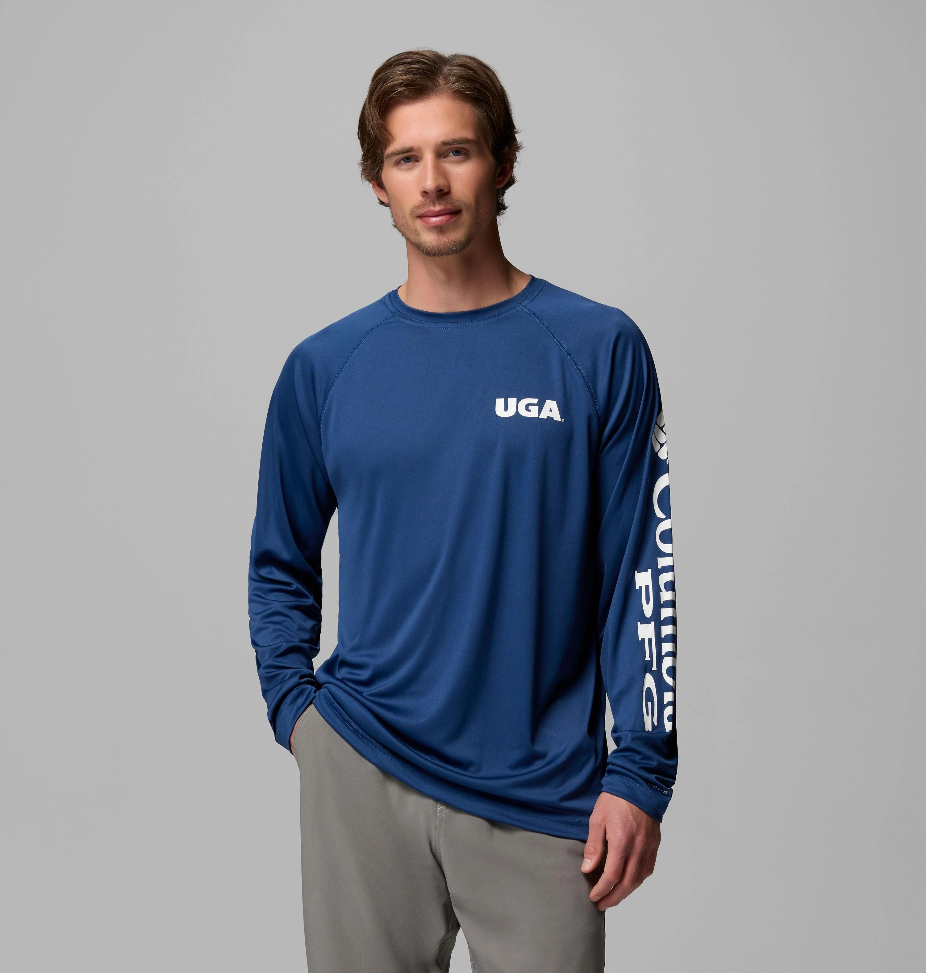 Men's Collegiate PFG Terminal Tackle Long Sleeve Shirt - Georgia - 1
