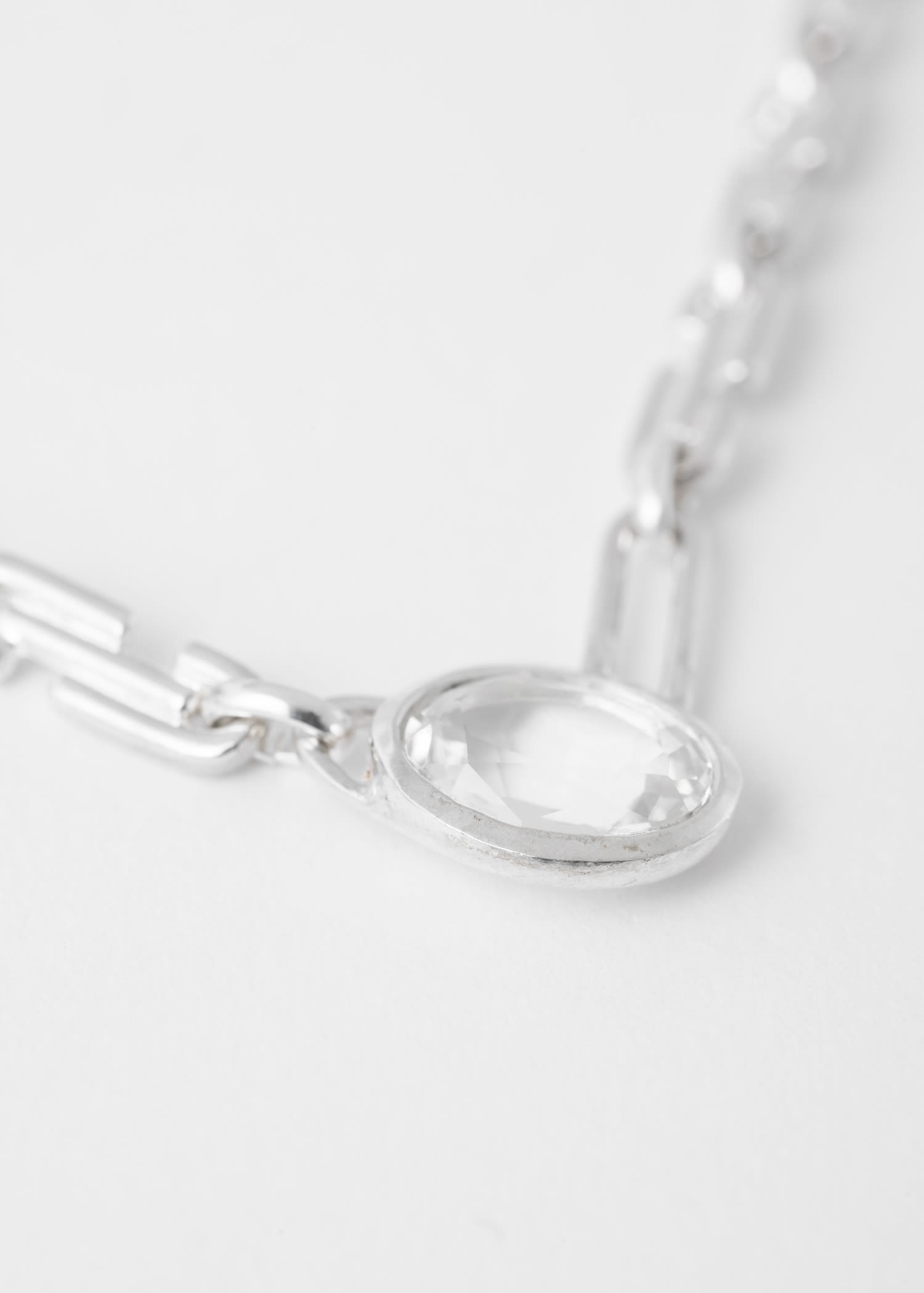 'Tilda' Silver Faceted Crystal Stone Necklace by Helena Rohner - 4