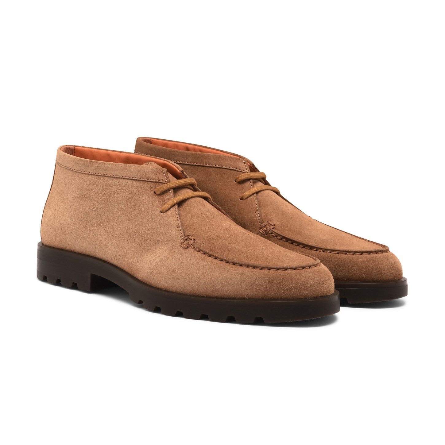 Men's light brown suede desert boot - 3