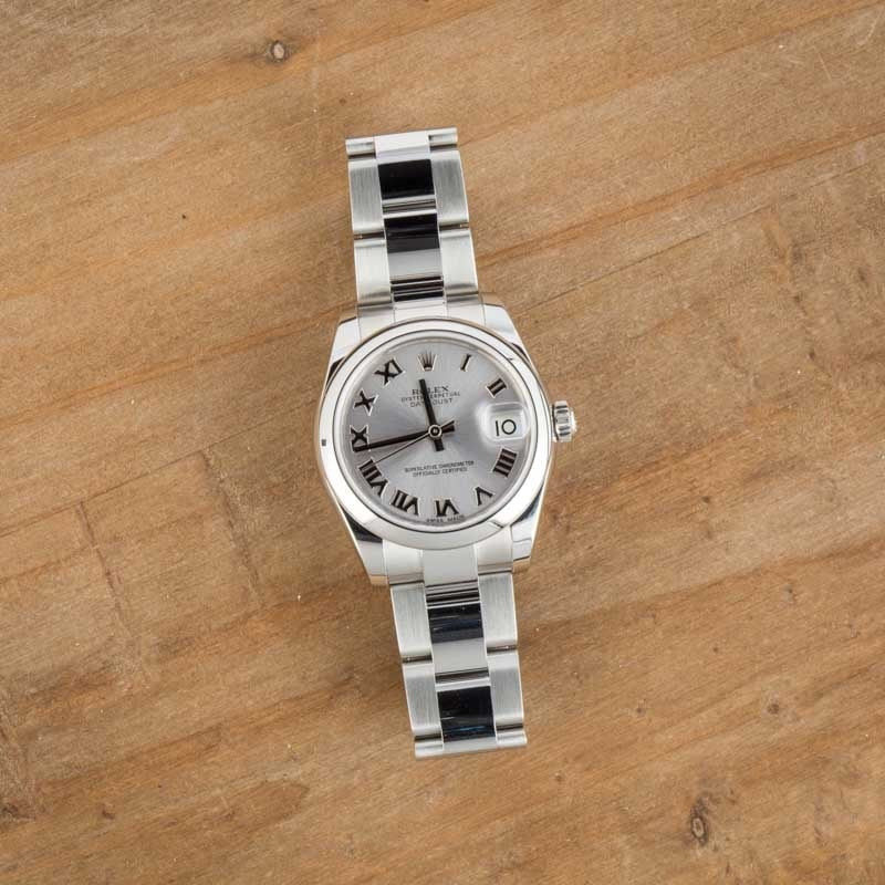 Rolex Datejust 31 Ref 178240 Rhodium Roman Dial - 5
