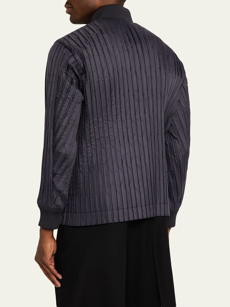 Men's Padded Pleats Bomber Jacket 3