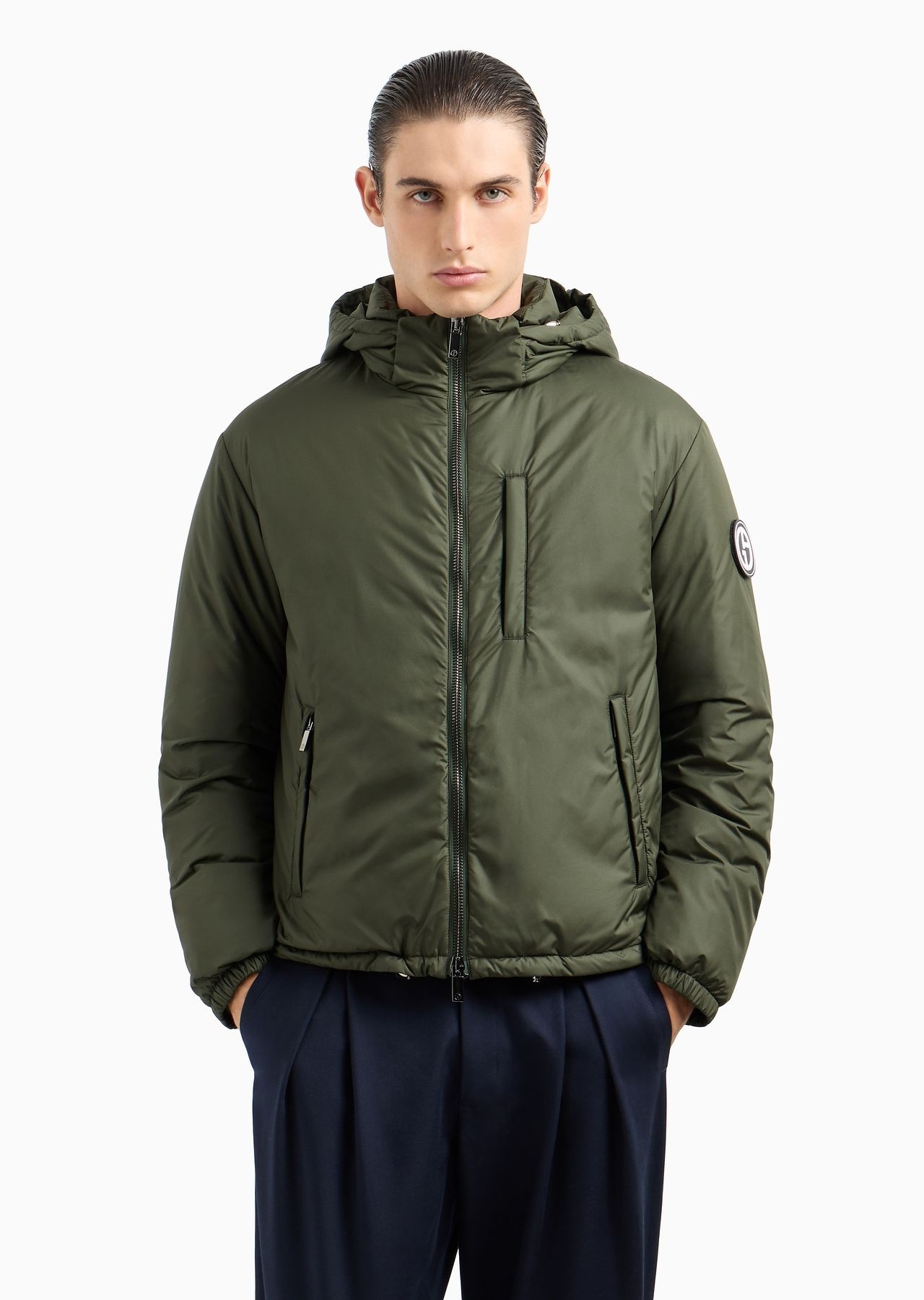 Hooded blouson with goose-down padding ASV - 2