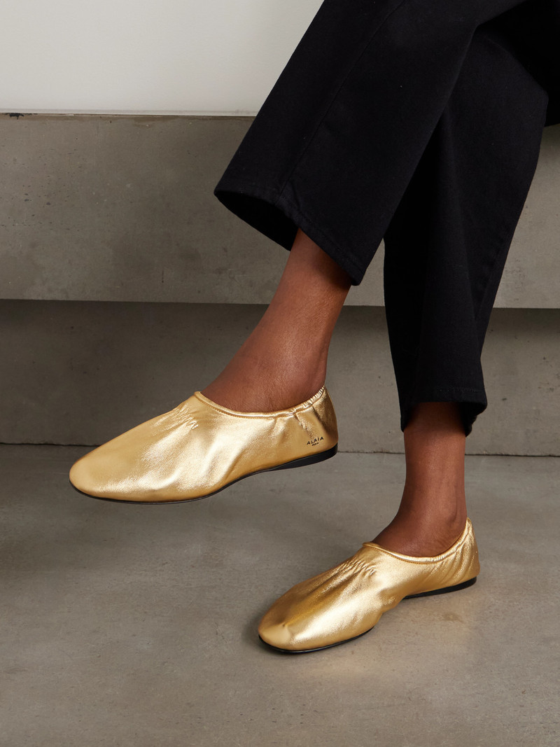 Alaïa Metallic Leather Ballet Flats outlook