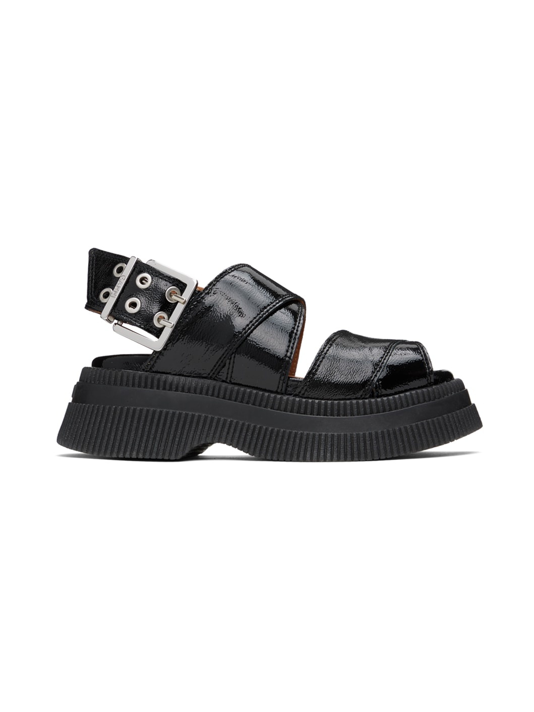 Black Platform Sandals - 1
