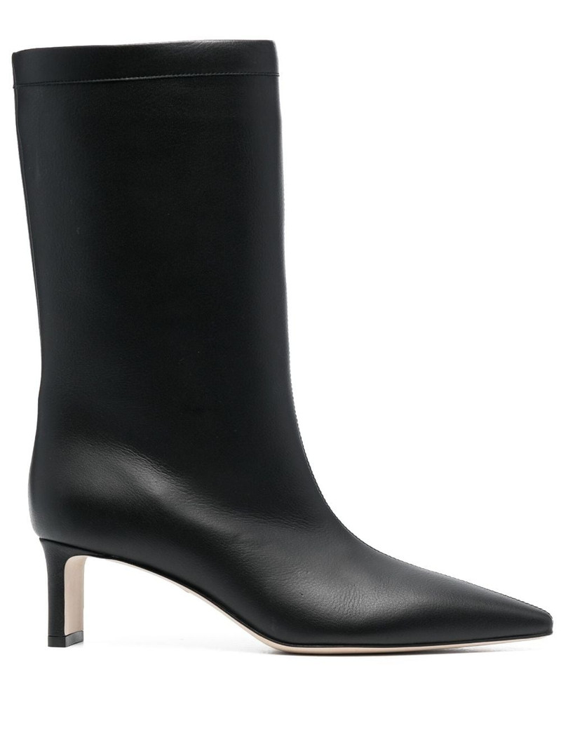 55mm pointed-toe leather boots 1