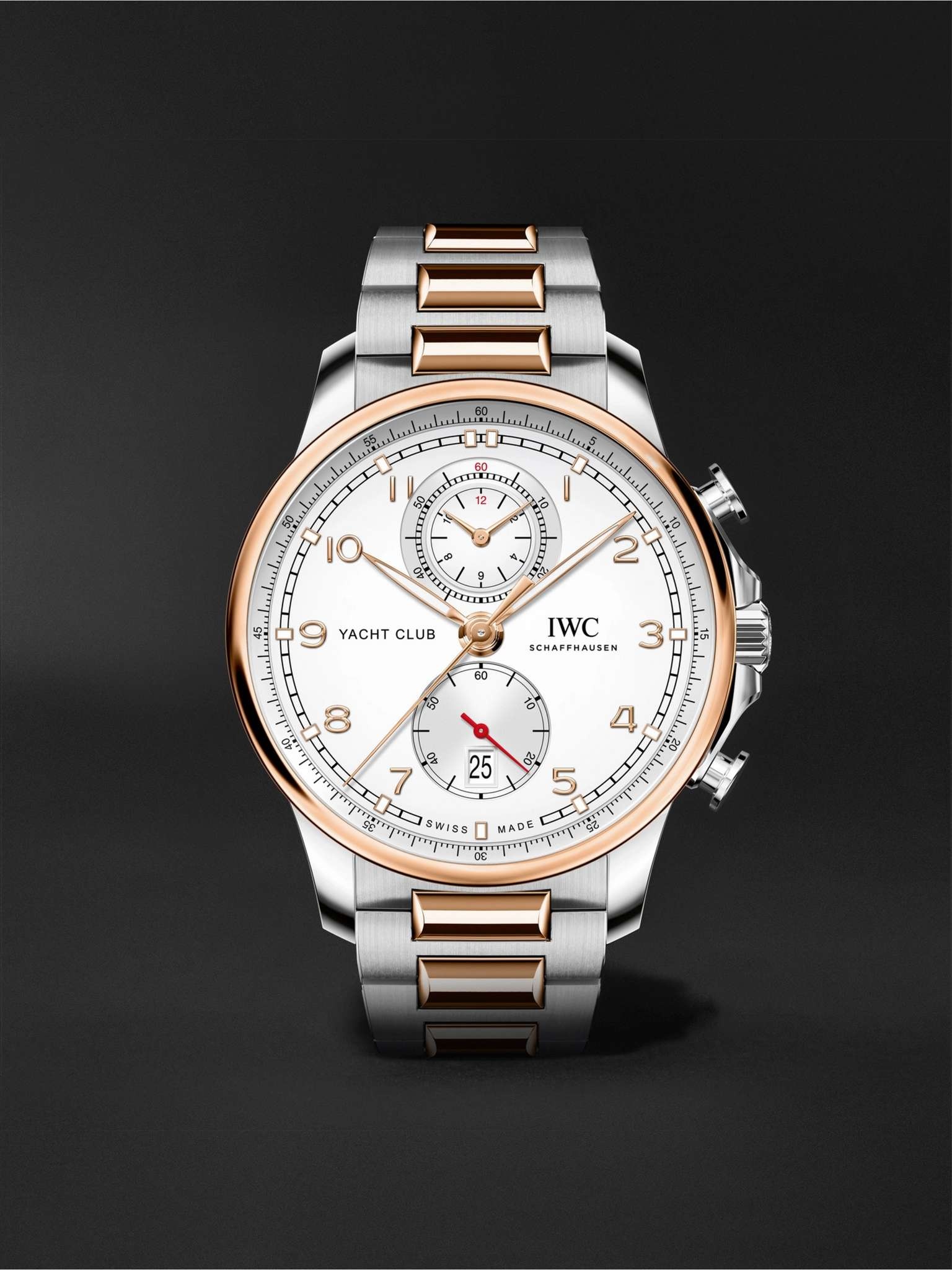 Portugieser Yacht Club Automatic Chronograph 44.6mm 18-Karat Red Gold and Stainless Steel Watch, Ref - 1