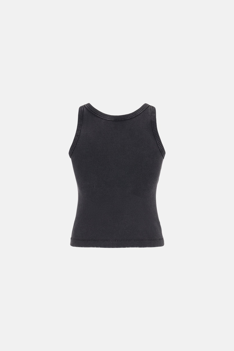 RIBBED JERSEY TANK TOP WITH PATCH 2
