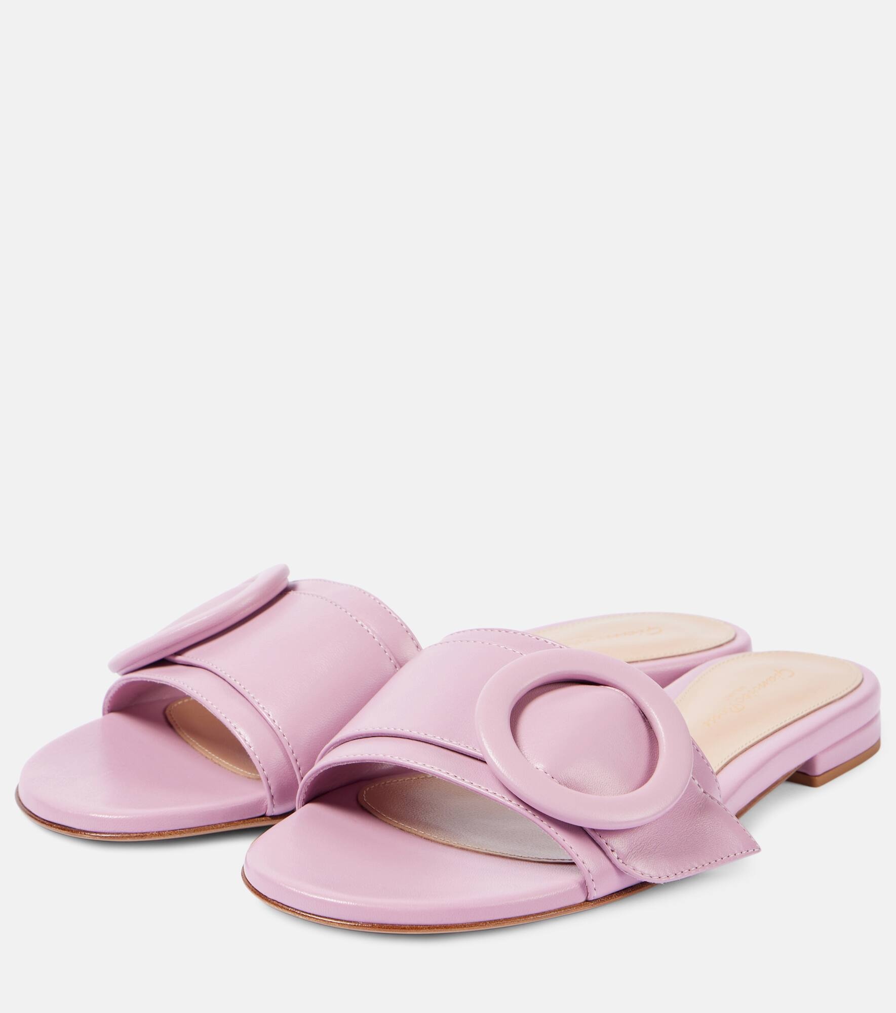 Leather slides - 5