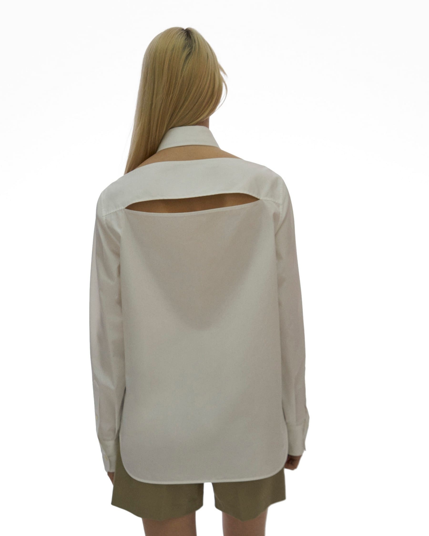 CUT-OUT POPLIN SHIRT - 4