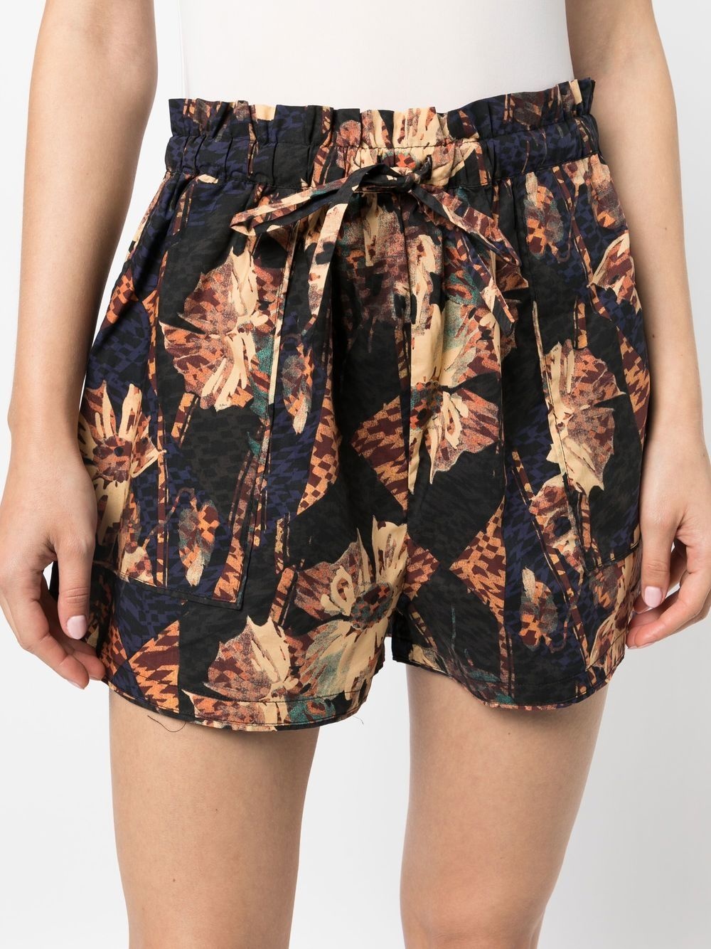 Edlyn floral-print drawstring shorts - 5