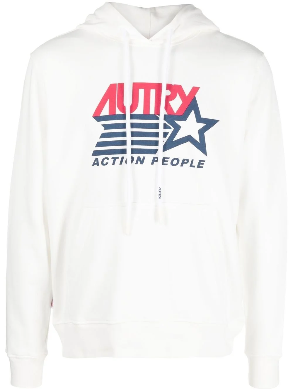 logo-print drawstring hoodie - 1