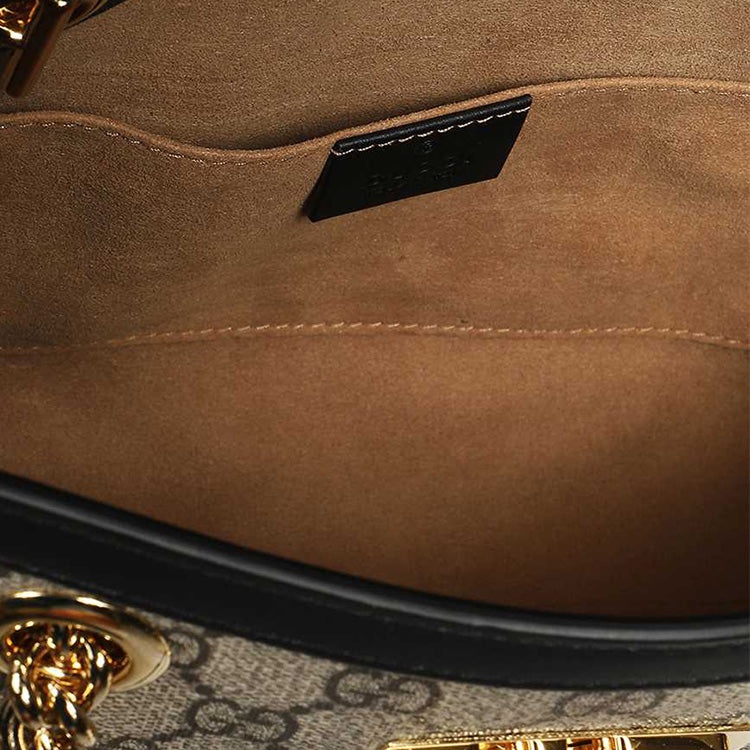 (WMNS) Gucci Padlock Small GG Shoulder Bag 'Beige Black' 498156-KHNKG-9769 - 5
